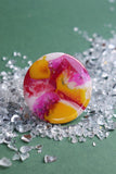 40mm Yellow, Pink & Silver Flecks Ring - SIZE P 1/2 AUS = US 8