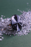 35mm Black, White & Grey Shimmer Ring - SIZE R 1/2 AUS = US 9