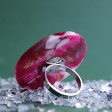 35mm Guava, Red & White Ring - SIZE N 1/2 AUS = US 7