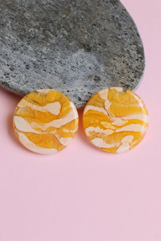 Handcrafted Resin Earrings - 'Sunshine & Clouds' (Customisable)